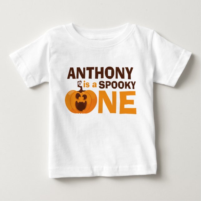 Camiseta De Bebé Es una calabaza de Halloween 1er cumpleaños (Anverso)