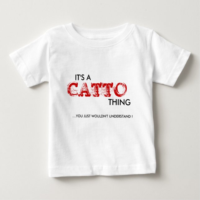 Camiseta De Bebé Es una cosa de Catto... (Anverso)