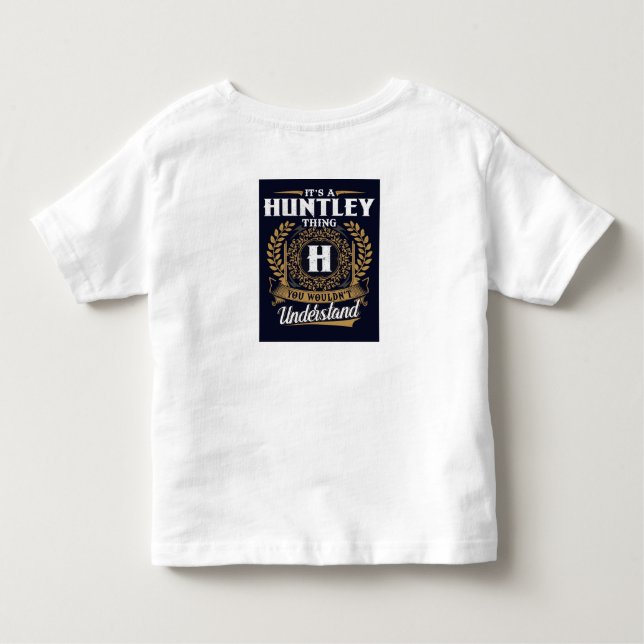 Camiseta De Bebé es una cosa de Huntley (Reverso)