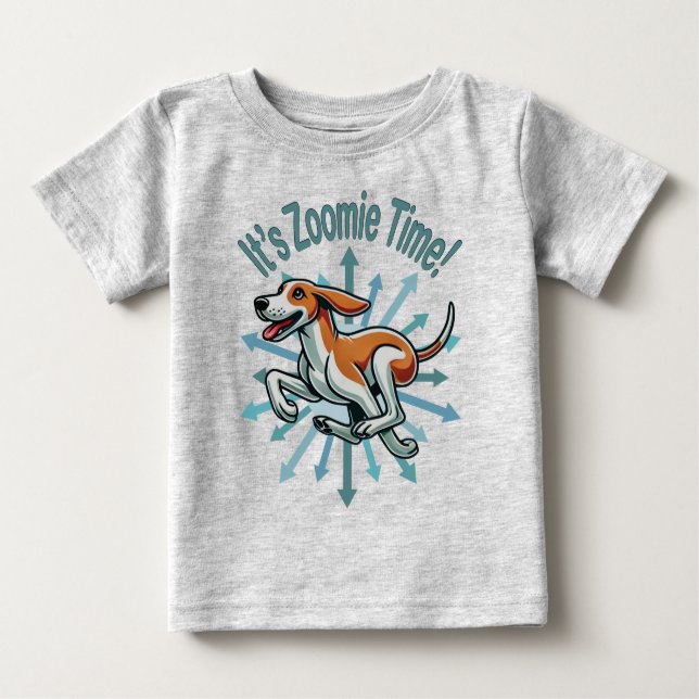 Camiseta De Bebé Es Zoomie Time American Fox Hound (Anverso)