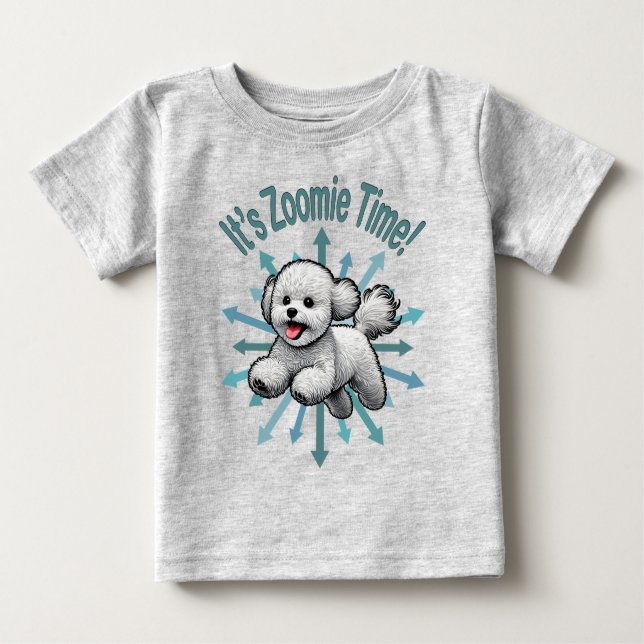 Camiseta De Bebé Es Zoomie Time Bichon Frise (Anverso)