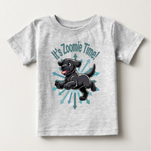 Camiseta De Bebé Es Zoomie Time Black Lab