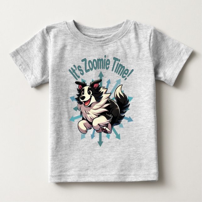 Camiseta De Bebé Es Zoomie Time Border (Anverso)