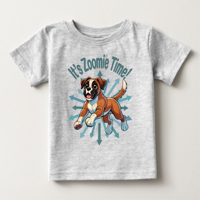 Camiseta De Bebé Es Zoomie Time Boxer (Anverso)