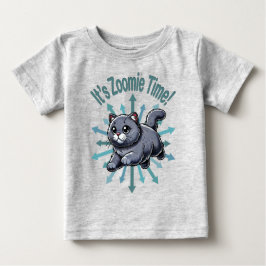 Camiseta De Bebé Es Zoomie Time British Shorthtransmitió Cat
