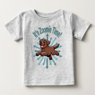 Camiseta De Bebé Es Zoomie Time Chocolate Lab