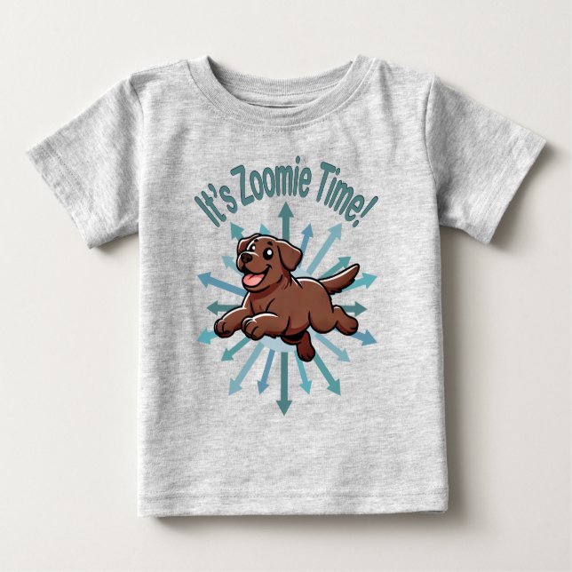 Camiseta De Bebé Es Zoomie Time Chocolate Lab (Anverso)