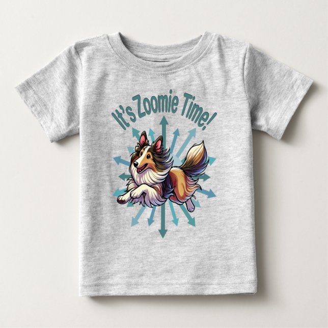 Camiseta De Bebé Es Zoomie Time Collie (Anverso)