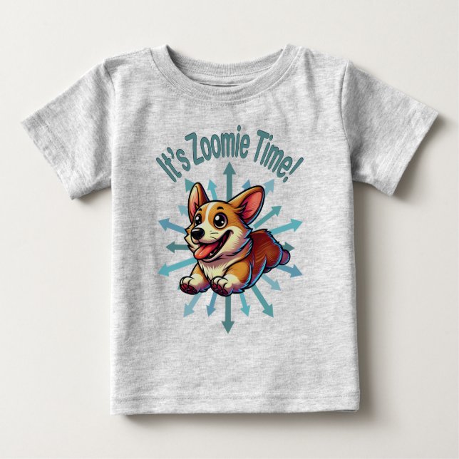 Camiseta De Bebé Es Zoomie Time Corgi (Anverso)