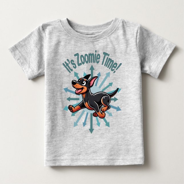 Camiseta De Bebé Es Zoomie Time Doberman Pincher (Anverso)