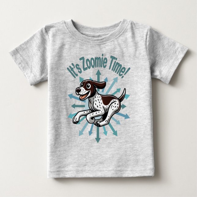 Camiseta De Bebé Es Zoomie Time German Shorthtransmitió Pointer (Anverso)
