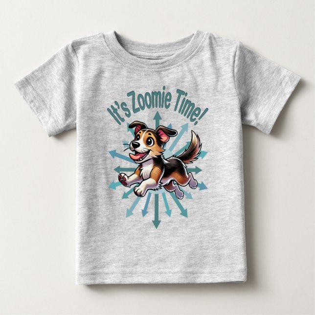 Camiseta De Bebé Es Zoomie Time Mutt (Anverso)