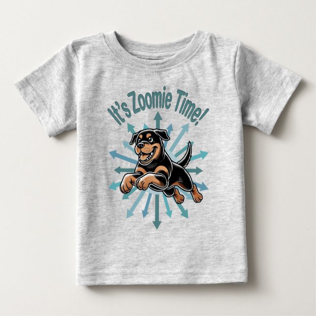 Camiseta De Bebé Es Zoomie Time Rottweiler (Anverso)