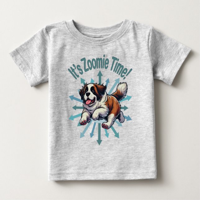 Camiseta De Bebé Es Zoomie Time Saint Bernard (Anverso)