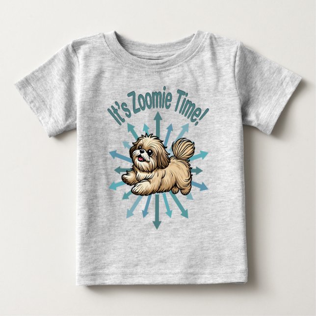Camiseta De Bebé Es Zoomie Time Shih Tzu (Anverso)