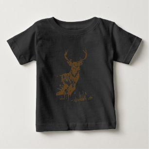 Camiseta De Bebé Esbozo artístico de broche negro