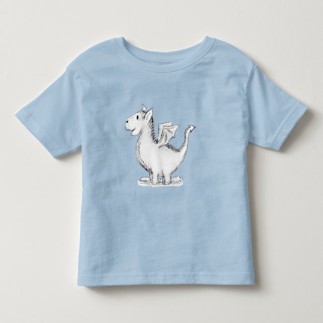 Camiseta De Bebé Esbozo de dragón cúbico (Anverso)