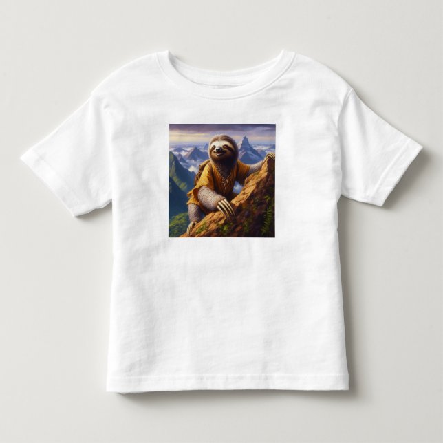 Camiseta De Bebé Escalada de Montaña Sloth (Anverso)