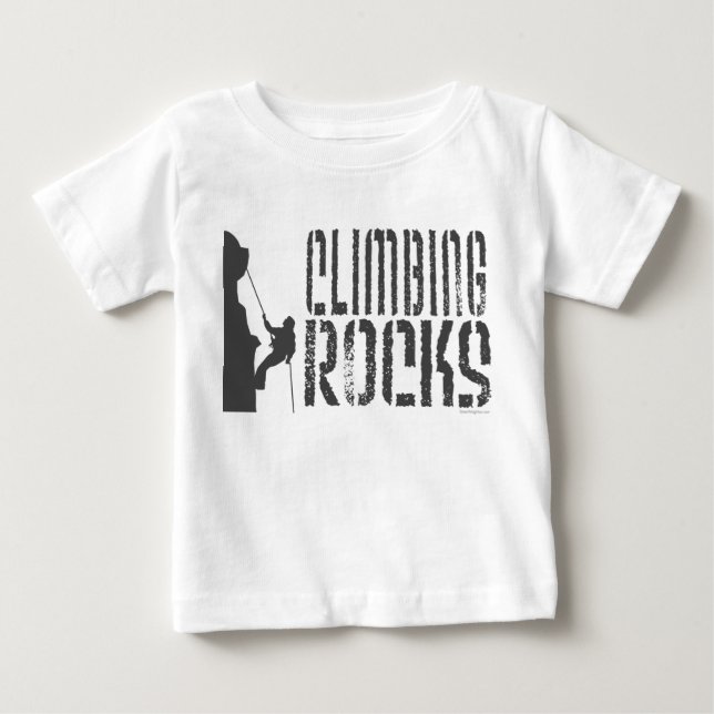 Camiseta De Bebé Escalada de rocas (Anverso)