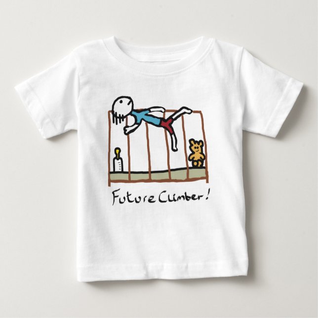 Camiseta De Bebé Escalador futuro (Anverso)