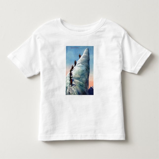 Camiseta De Bebé Escaladores de montaña que intentan ascender un (Anverso)