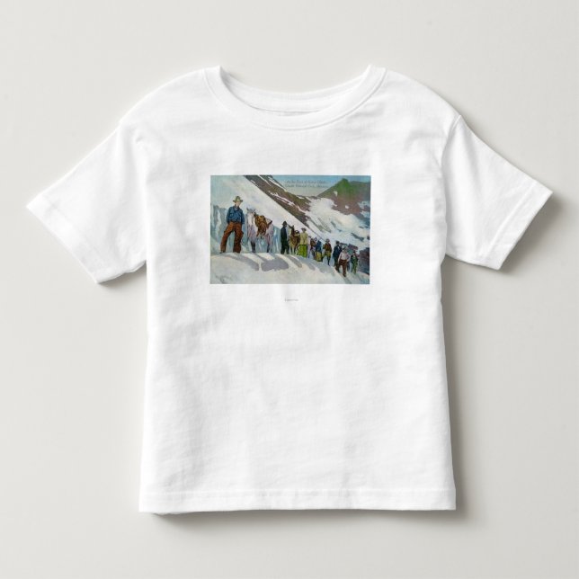 Camiseta De Bebé Escaladores en el pie del glaciar de Sperry (Anverso)