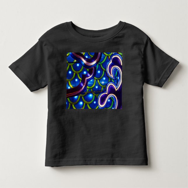 Camiseta De Bebé Escamas Azules Brillantes (Anverso)