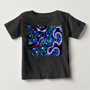 Camiseta De Bebé Escamas Azules Brillantes