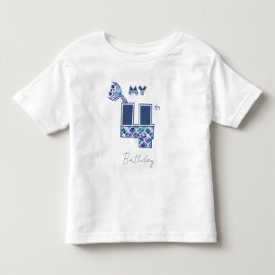 Camiseta De Bebé Escamas de Sirena Coloridas Cumpleaños de Niñas 4