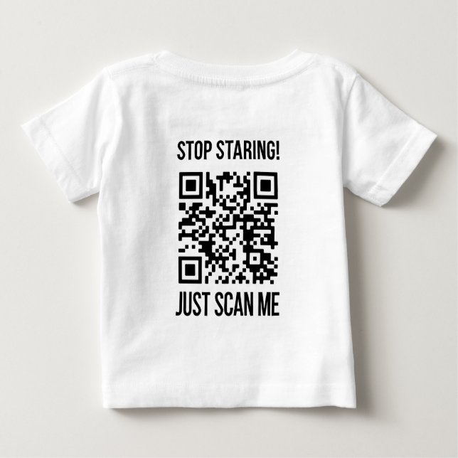 Camiseta De Bebé Escanear mi código QR: crear tu futuro (Reverso)