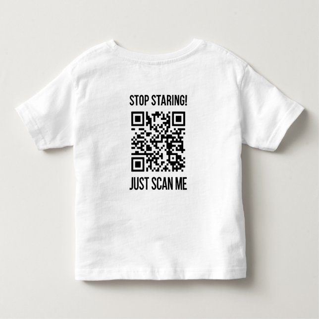 Camiseta De Bebé Escanear mi código QR: Elegir la amabilidad todos  (Reverso)