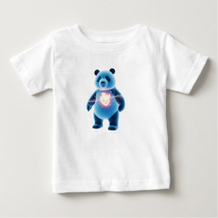 Camiseta De Bebé Escaneo médico holográfico 3D futurista de panda