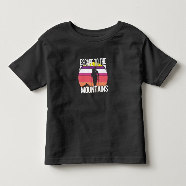 Camiseta De Bebé Escape a las montañas (Anverso)