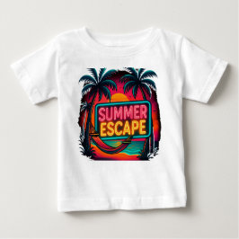 Camiseta De Bebé Escape de verano interminable - Aventura Retro Sun