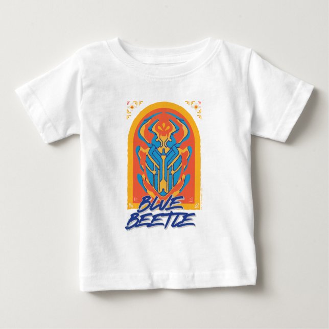 Camiseta De Bebé Escarabajo Azul Scarab Talavera Gráfico (Anverso)