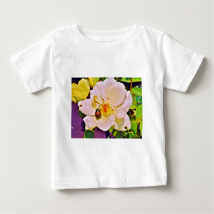 Camiseta De Bebé Escarabajo japonés sobre rosa blanco