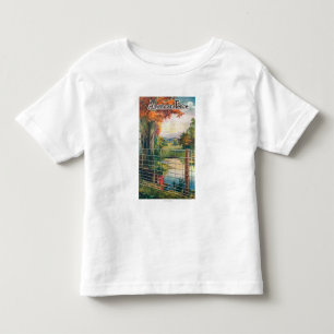 Camiseta De Bebé Escena americana del borde de la carretera de la