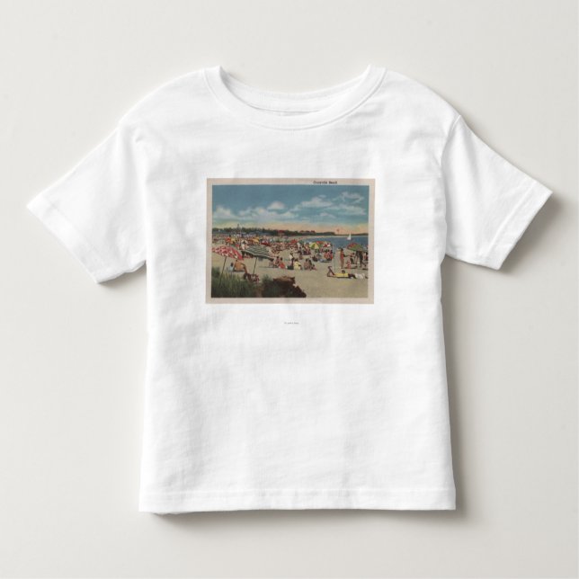Camiseta De Bebé Escena apretada de la playa (Anverso)
