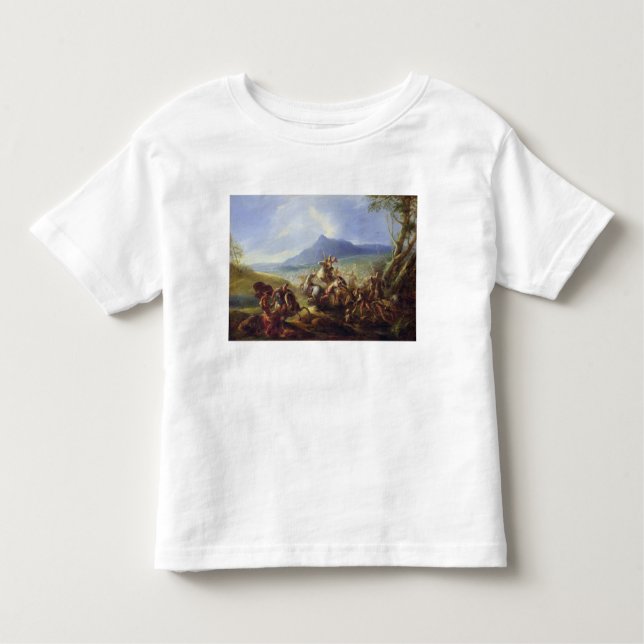Camiseta De Bebé Escena de batalla, antes de 1680 (Anverso)