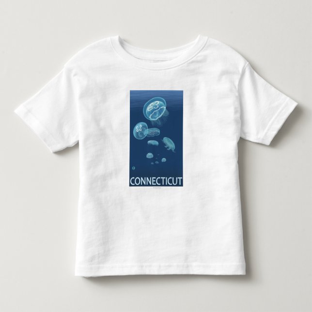 Camiseta De Bebé Escena de ConnecticutJellyfish (Anverso)