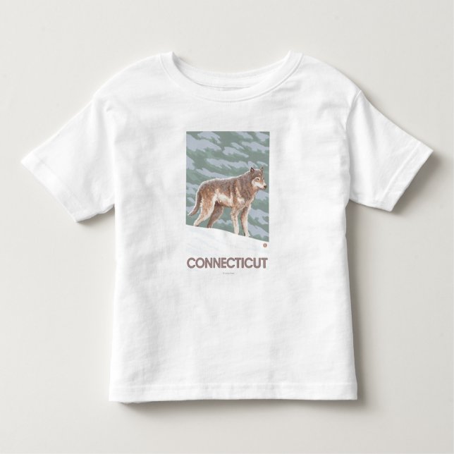 Camiseta De Bebé Escena de ConnecticutWolf (Anverso)