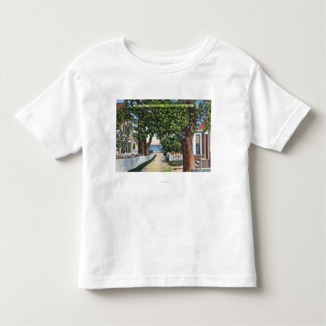Camiseta De Bebé Escena de la calle de residencias (Anverso)