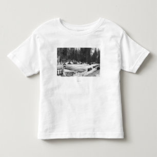 Camiseta De Bebé Escena de la nieve del parque nacional de secoya