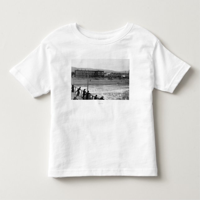 Camiseta De Bebé Escena de la playa en la playa, fotografía de
