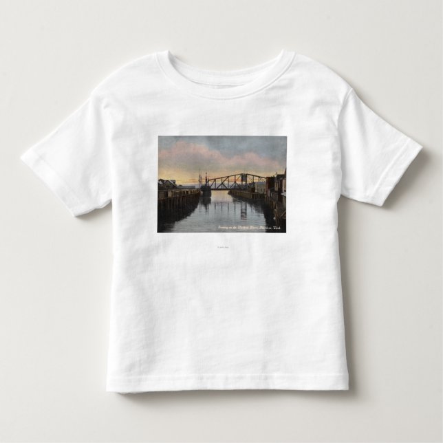 Camiseta De Bebé Escena de la tarde en el río de Wishkah (Anverso)