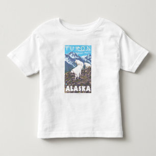 Camiseta De Bebé Escena de las cabras de montaña - el Yukón, Alaska