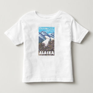 Camiseta De Bebé Escena de las cabras de montaña - Latouche, Alask