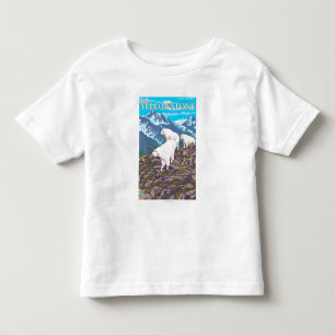 Camiseta De Bebé Escena de las cabras de montaña - Yellowstone del