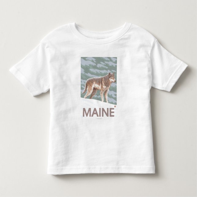 Camiseta De Bebé Escena de MaineWolf (Anverso)