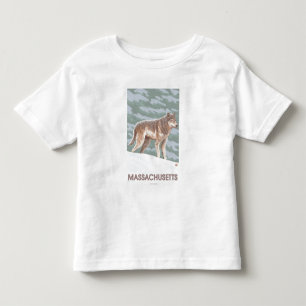 Camiseta De Bebé Escena de MassachusettsWolf